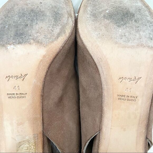 Marsell Brown Suede Block Heel Shoes - Picture 10 of 16